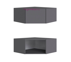 Антресоль Н400 для углового шкафа "Мадрид" графит (угол скос)