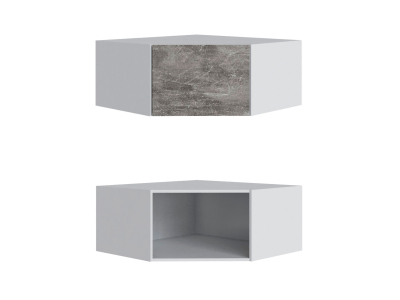 Антресоль Н400 для углового шкафа "Мадрид" ателье (угол скос)