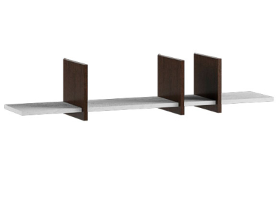 Навесная полка "Модена МН-1" анкор светлый +венге Навесная полка "Модена МН-1" анкор светлый +венге