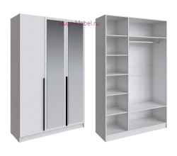 Шкаф "Мадрид" 1,5 м с зеркалом белый