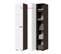 Пенал  "Либерти ШК 01" белый глянец/венге