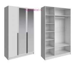 Шкаф "Мадрид" 1,4 м с зеркалом белый