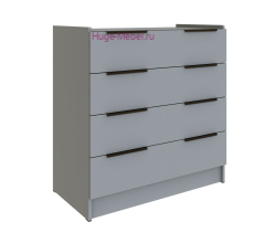 Комод 85 см "Мадрид" серый камень