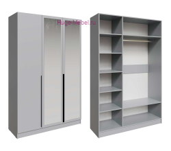 Шкаф "Мадрид" 1,5 м с зеркалом серый