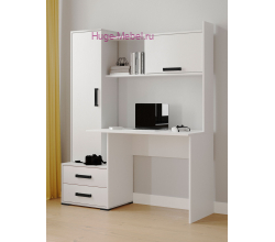 Стол компьютерный "Квартет-9" белый