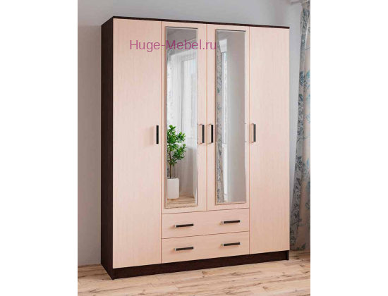 Шкаф с ящиками "Лагуна-016" венге/дуб