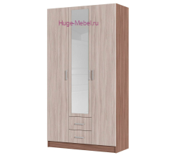 Шкаф 3-х створчатый Трио ясень