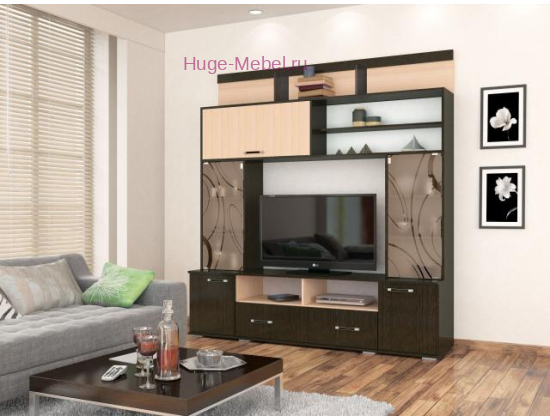 Стенка "Оскар-18 ОГЦС-2 венге"