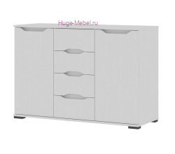 Комод белый "Валенсия со створками"